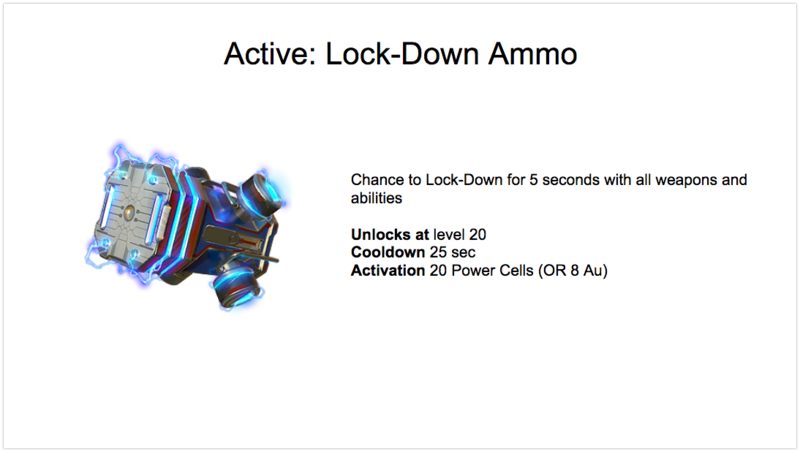 Lock-down ammo stats