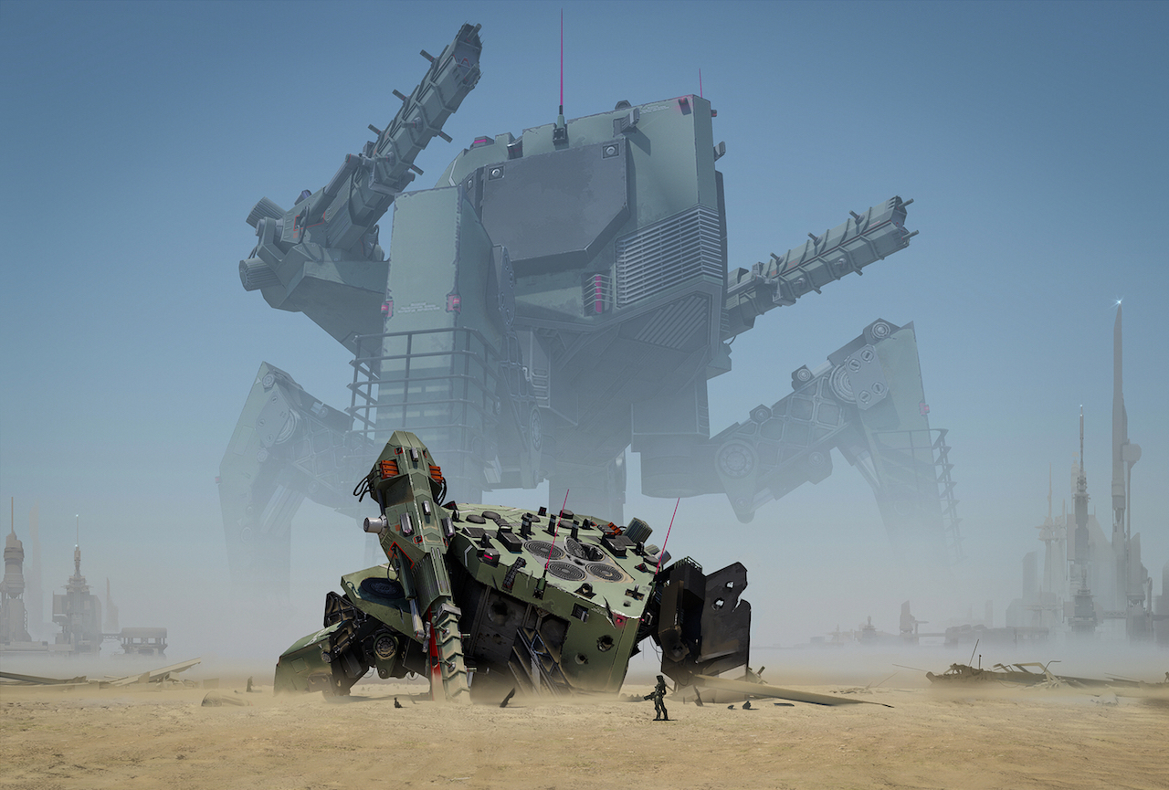 futuristic war robot